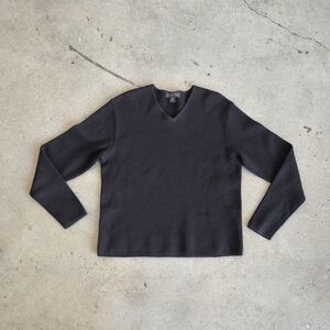 Banana Republic Men's Black V-Neck Sweater